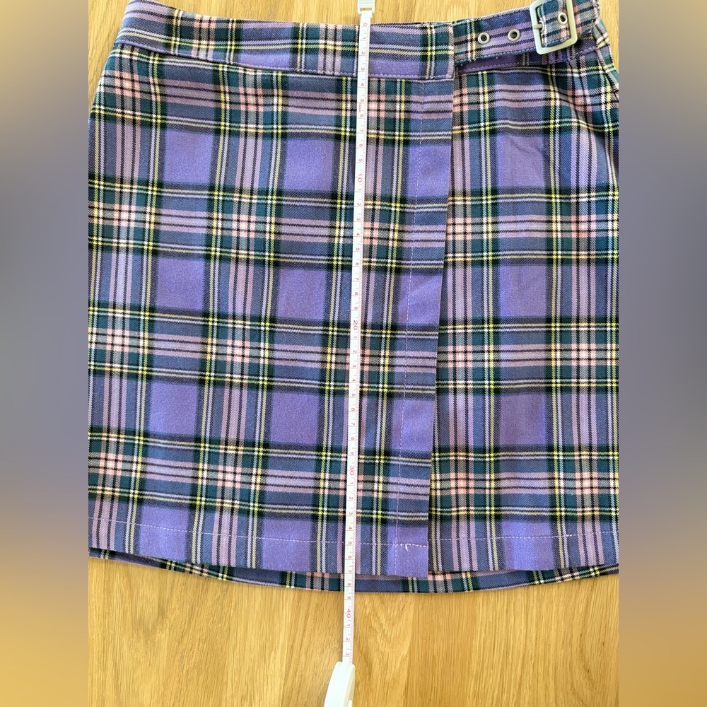 Brandy Melville Cara Skirt & Vivian Top Purple Plaid Matching Set Y2K - Picture 9 of 11